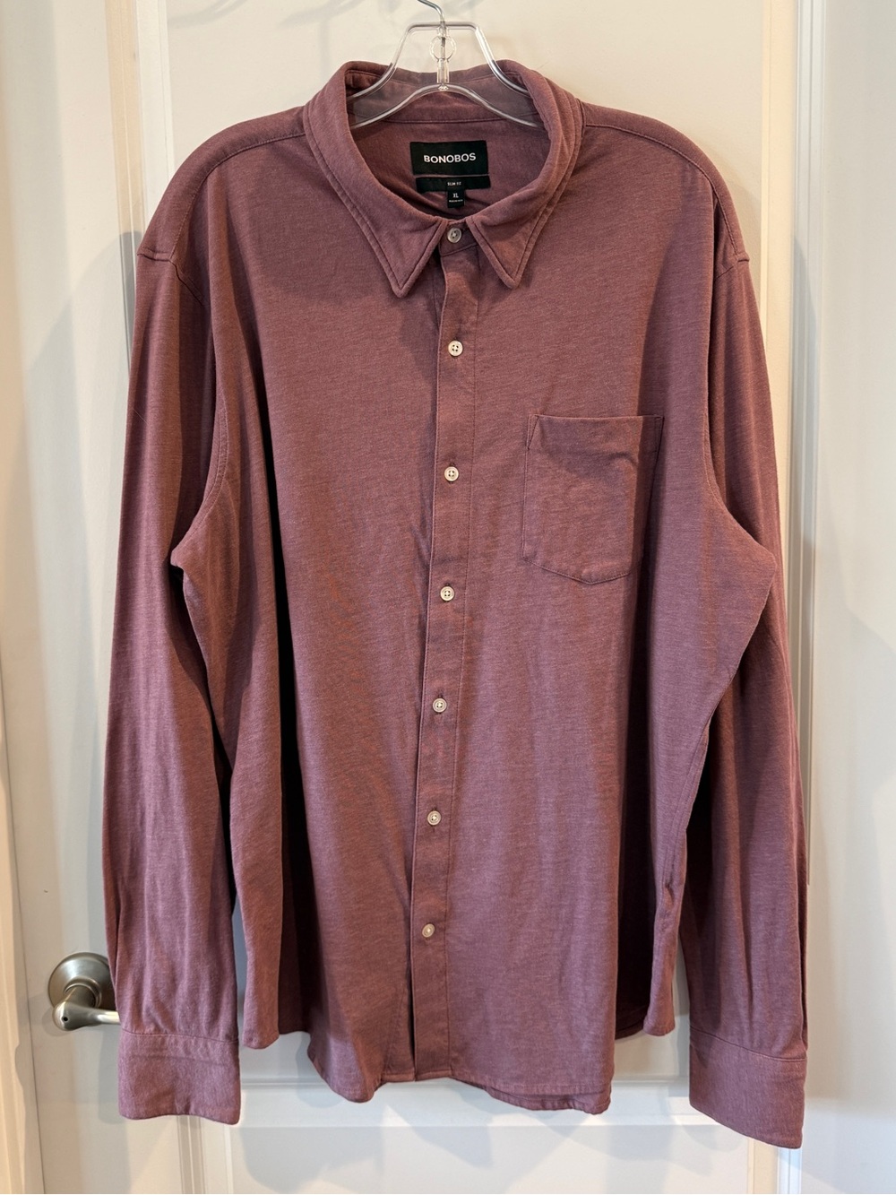 Bonobos Men's Long Sleeve Button-Up Shirt - Dusty Mauve - Slim Fit